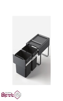 سطل 2 قلو ریلی زیر سینک آرام بند 30 لیتری ملونی Melloni کد 9190
